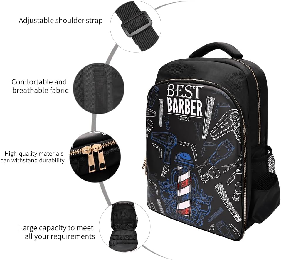 Bolsa organizadora de suministros de barbería para cortapelos y sum...