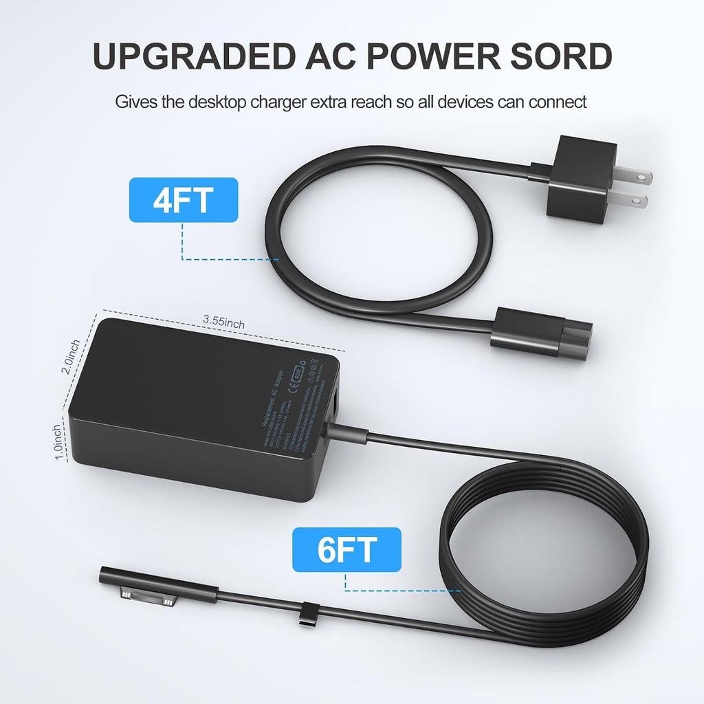 Cargador para laptop Surface Pro de 65 W, para Microsoft Surface Pr...