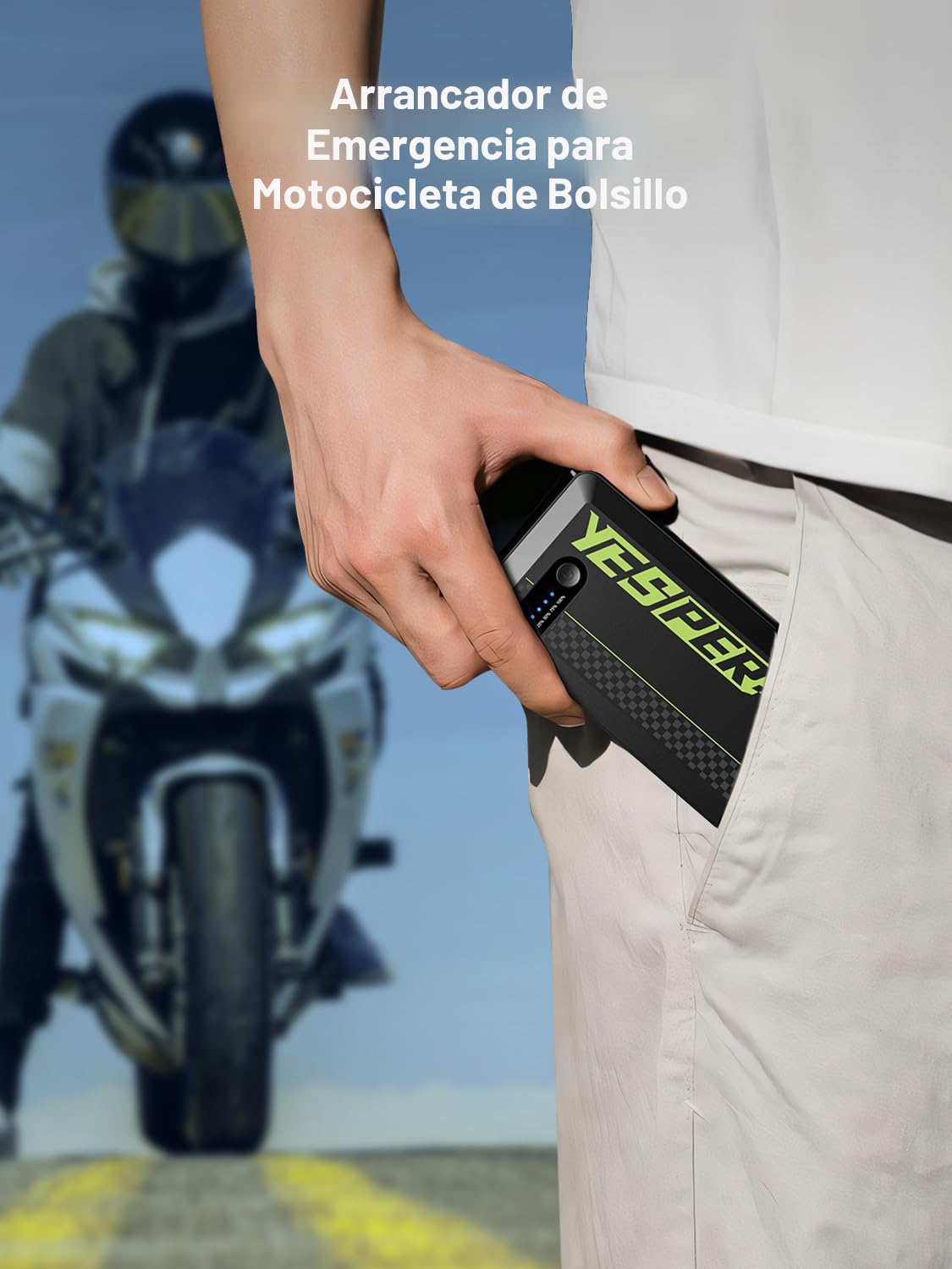 YESPER Arrancador portátil, Arrancador de motocicleta de pico de 15...