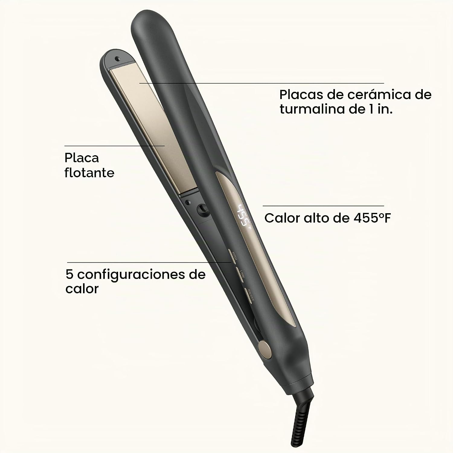 Infiniti PRO CONAIR - Plancha digital de turmalina de cerámica de 1...