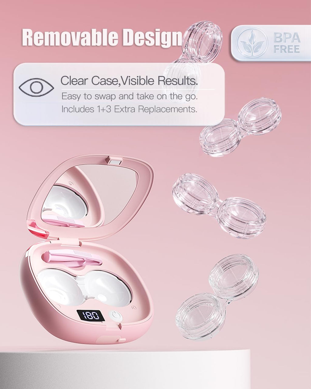Vastsoon Limpiador ultrasónico de lentes de contacto \u2013 Kit de...