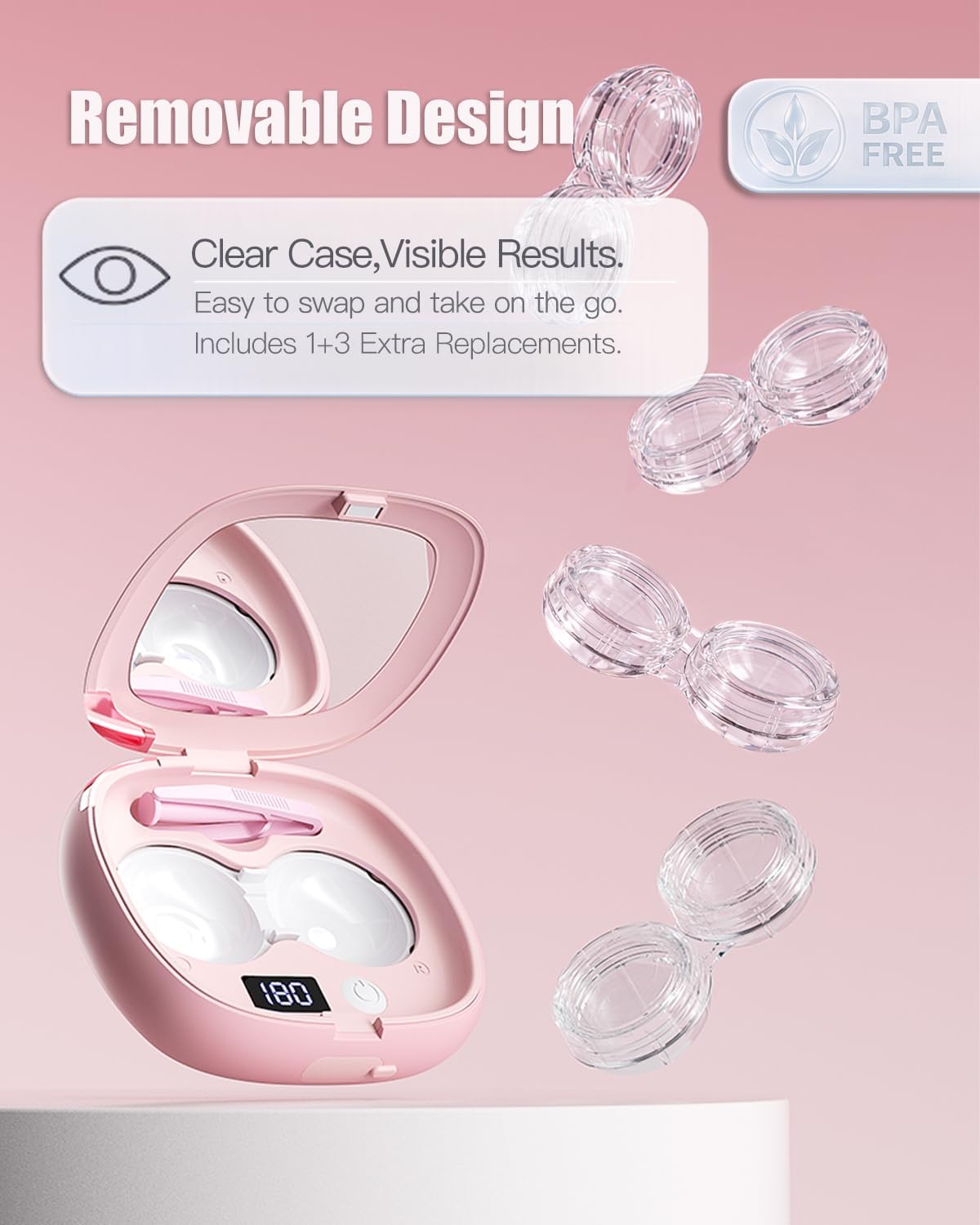 Vastsoon Limpiador ultrasónico de lentes de contacto \u2013 Kit de...