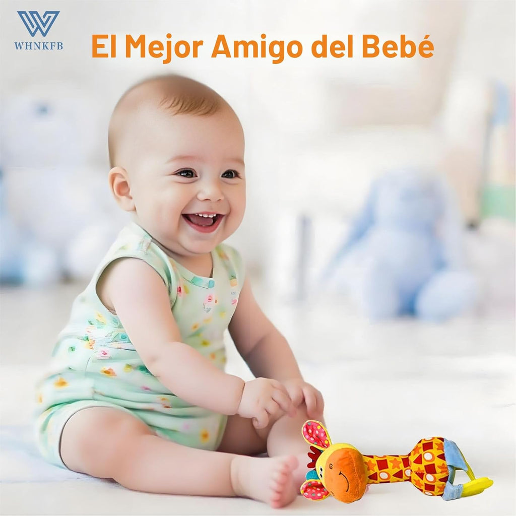 WHNKFB Juguete Mordedor Sonajero para Bebé - Peluche Suave de Jiraf...