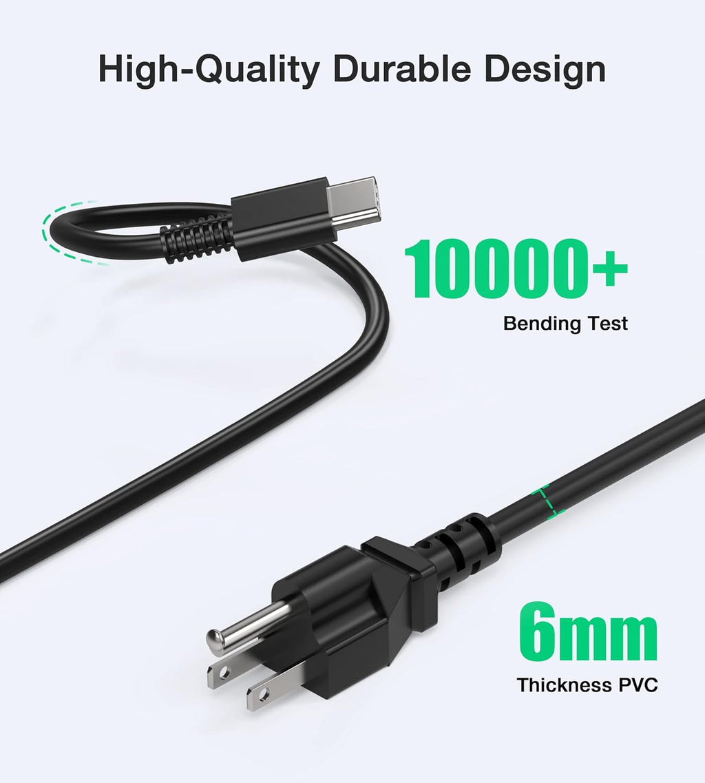 Cargador USB C para laptop, cargador de Chromebook de 65 W, compati...