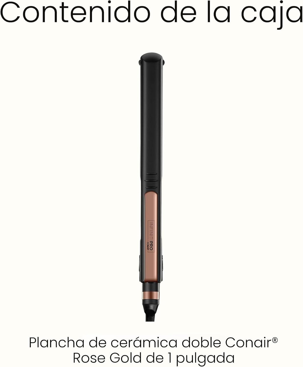 INFINITI PRO CONAIR Plancha de pelo de cerámica en oro rosa, planch...