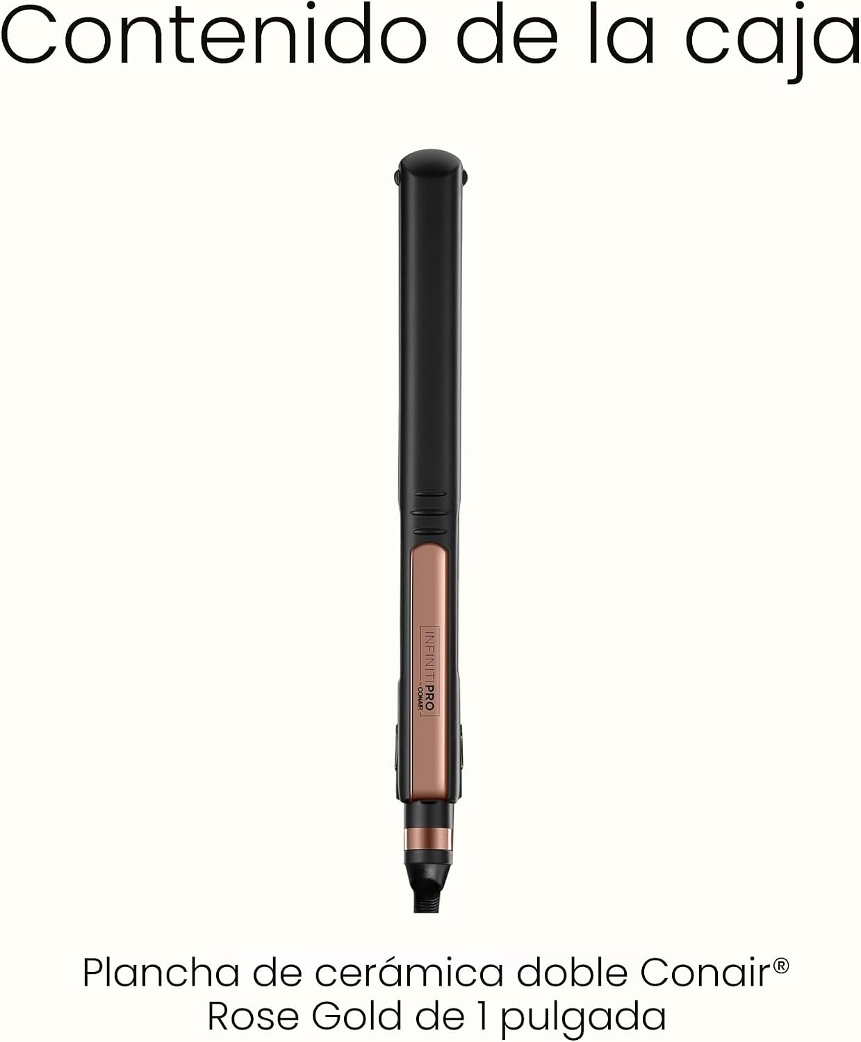 INFINITI PRO CONAIR Plancha de pelo de cerámica en oro rosa, planch...