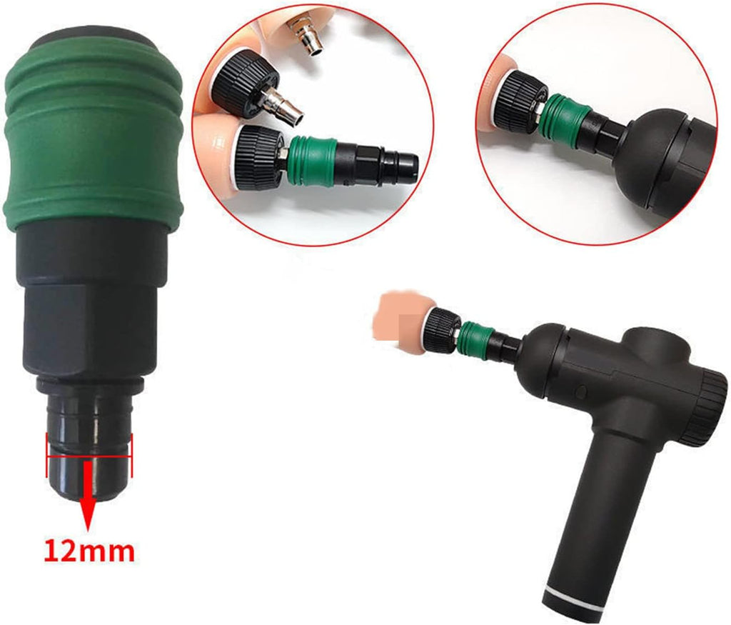 NUHUi Adaptador de pistola de fascia de 12\/0.709 in con bloqueo de...