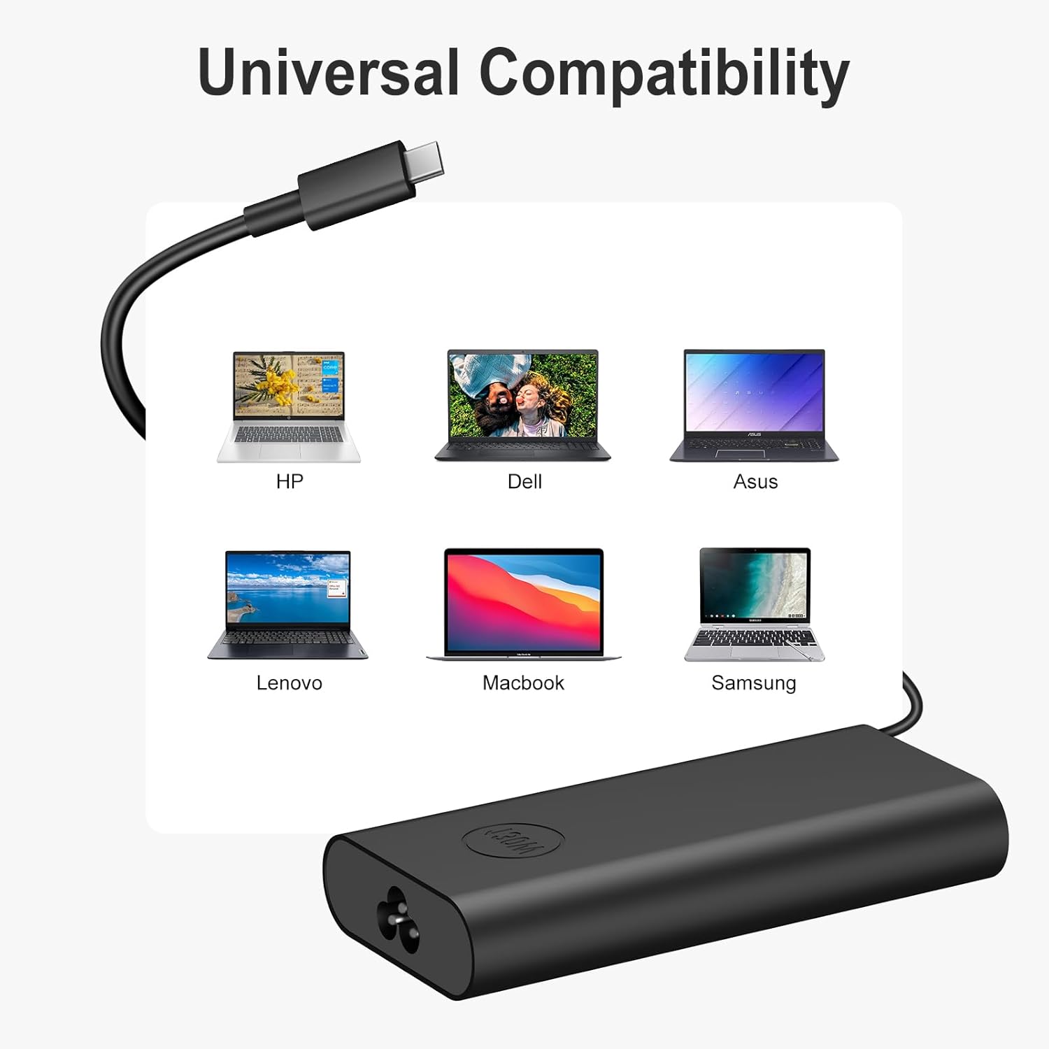 Cargador compatible con el adaptador de corriente rápido USB C para...