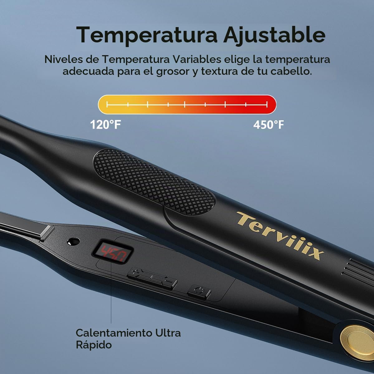 Terviiix Plancha plana de lápiz para cantos y cabello corto, alisad...