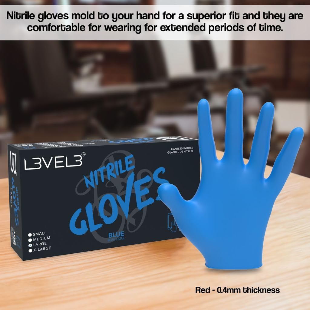 L3 Guantes de Nitrilo Nivel 3 - Guantes Desechables Profesionales d...