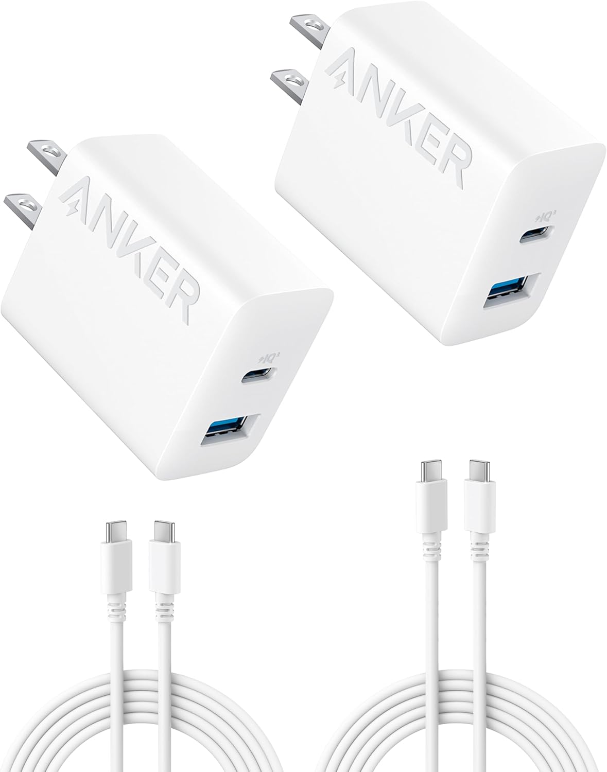 Anker Cargador para iPhone 17\/16, paquete de 2 bloques de cargador...