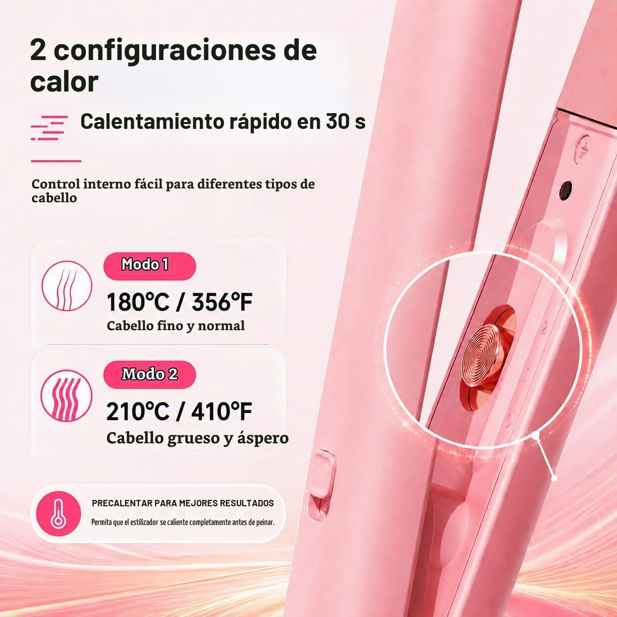 Mini plancha plana de cerámica de 0.8 pulgadas, planchas pequeñas p...