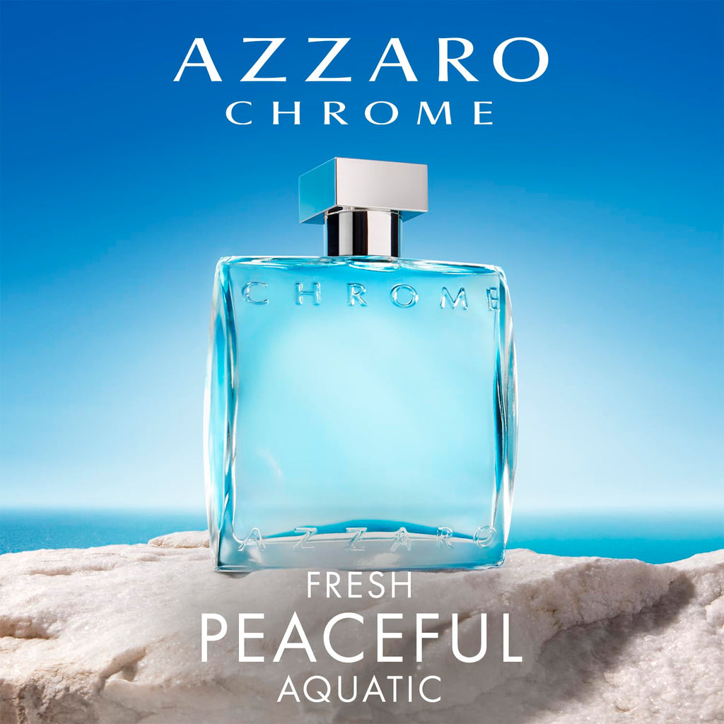Azzaro Eau de Toilette cromado, colonia acuática fresca para hombre...
