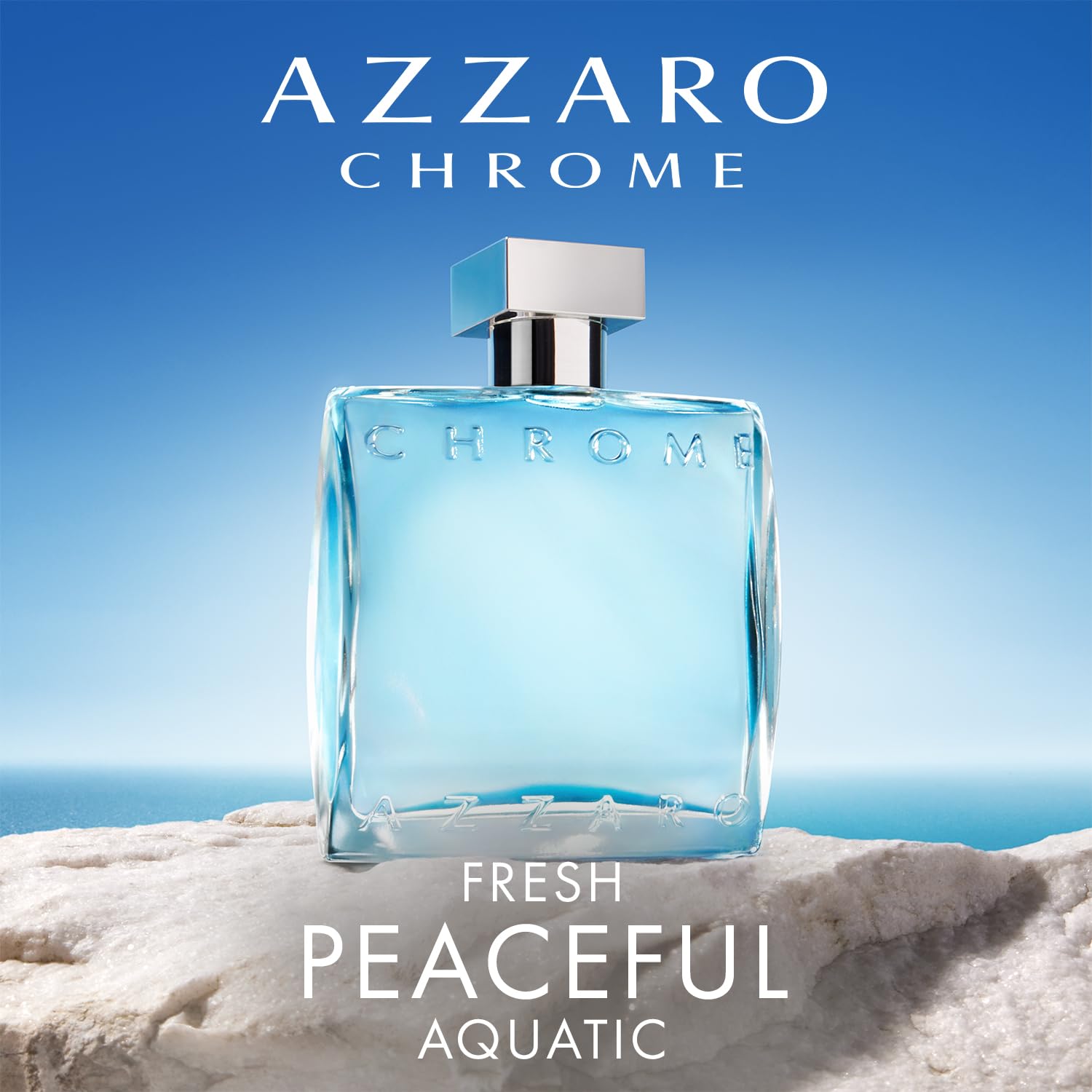Azzaro Eau de Toilette cromado, colonia acuática fresca para hombre...