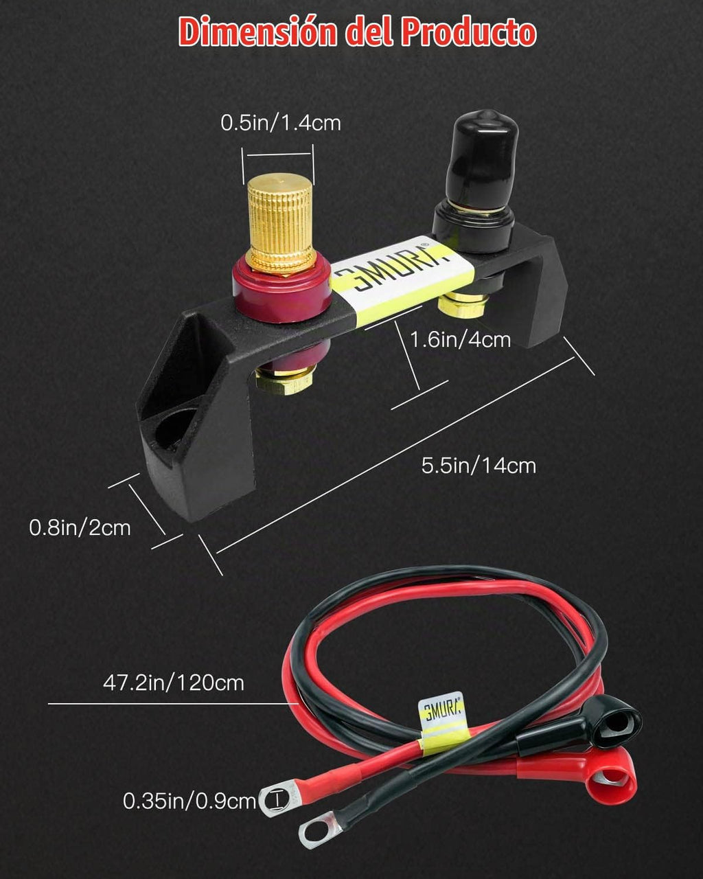 Kit de poste de batería apto para Can Am X3 Polaris RZR 2 o 4 asien...