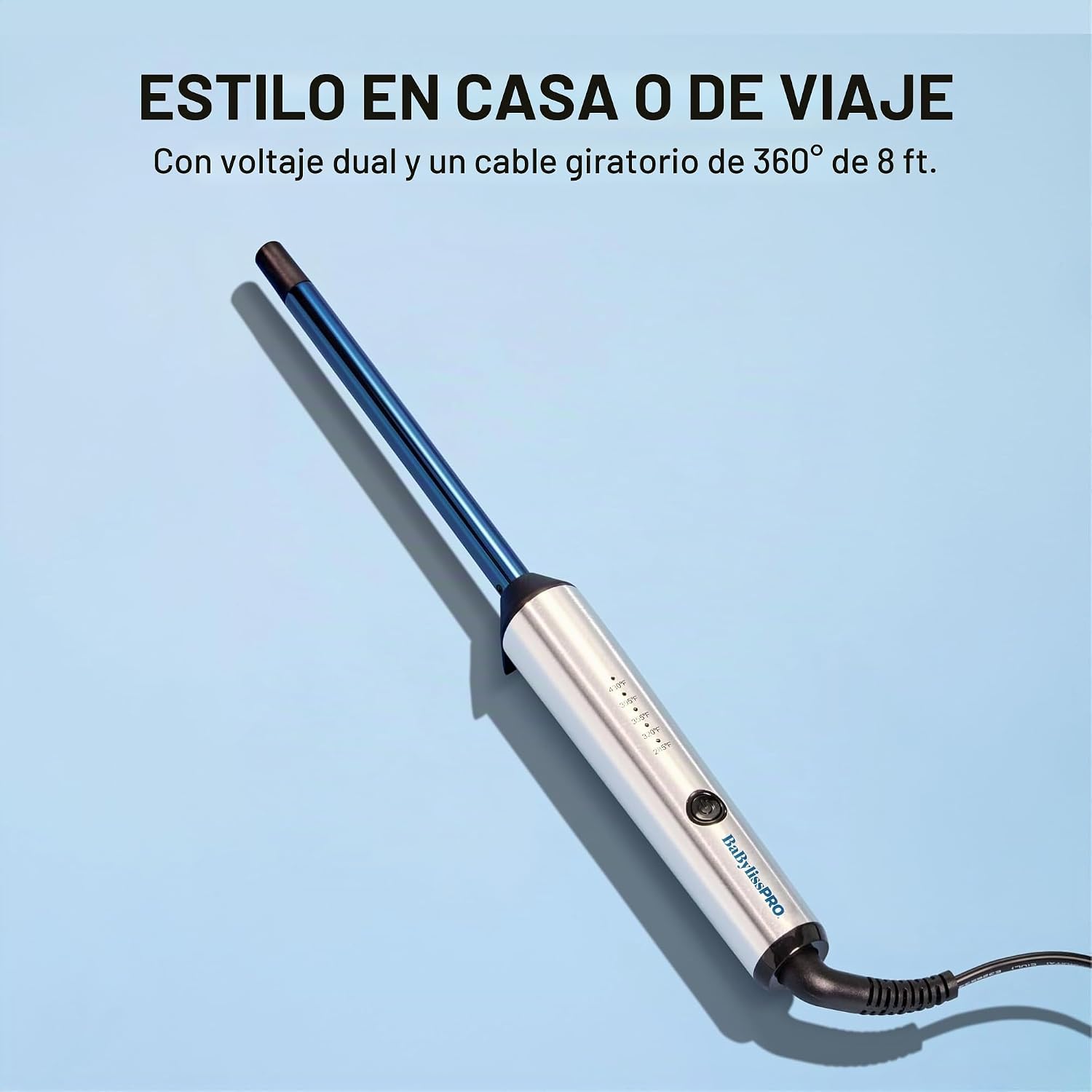 Rizador profesional BabylissPRO Nano Titanium para todo tipo de cab...