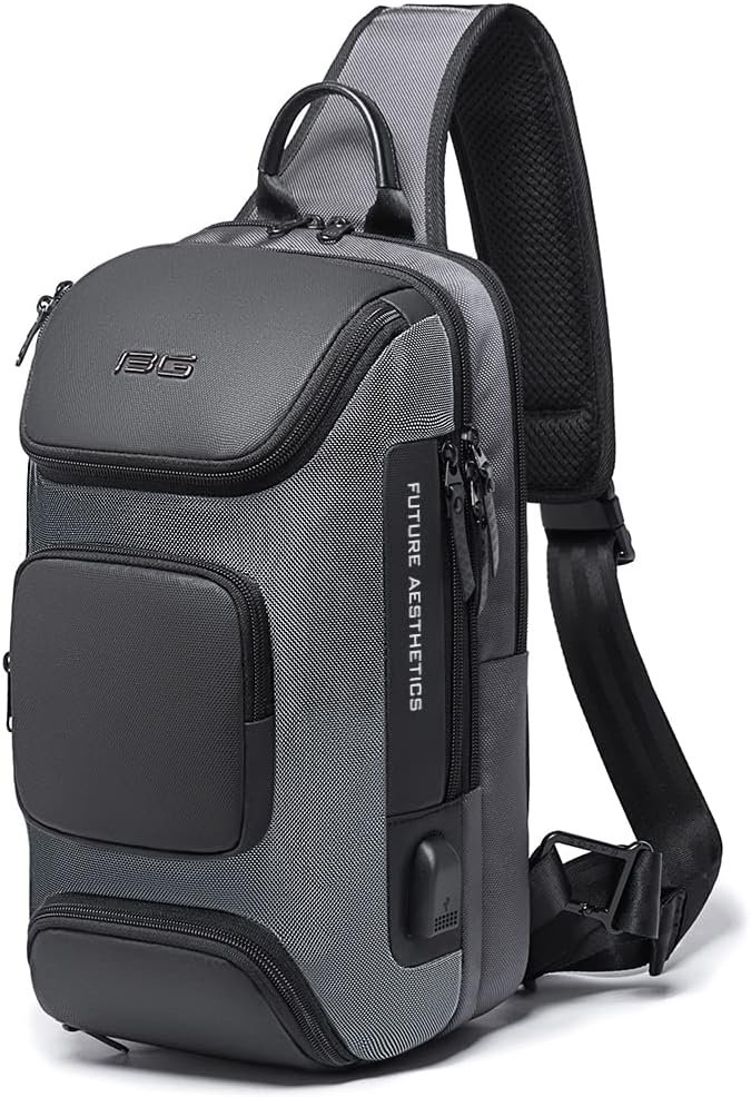 BANGE Bolso bandolera, bolso de hombro impermeable para hombres, bo...
