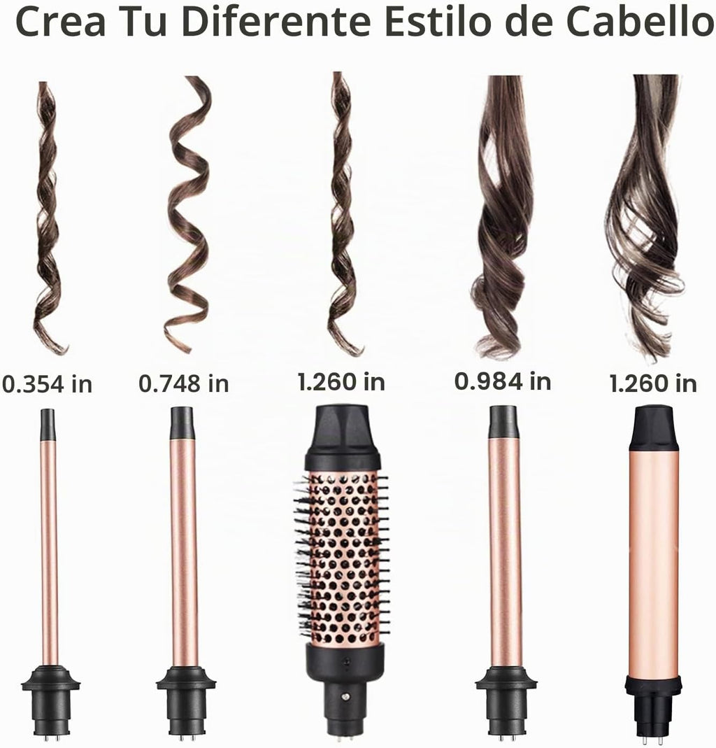 JAETON Juego de Rizador de Cabello con Varita Rizador de Pelo (M) |...
