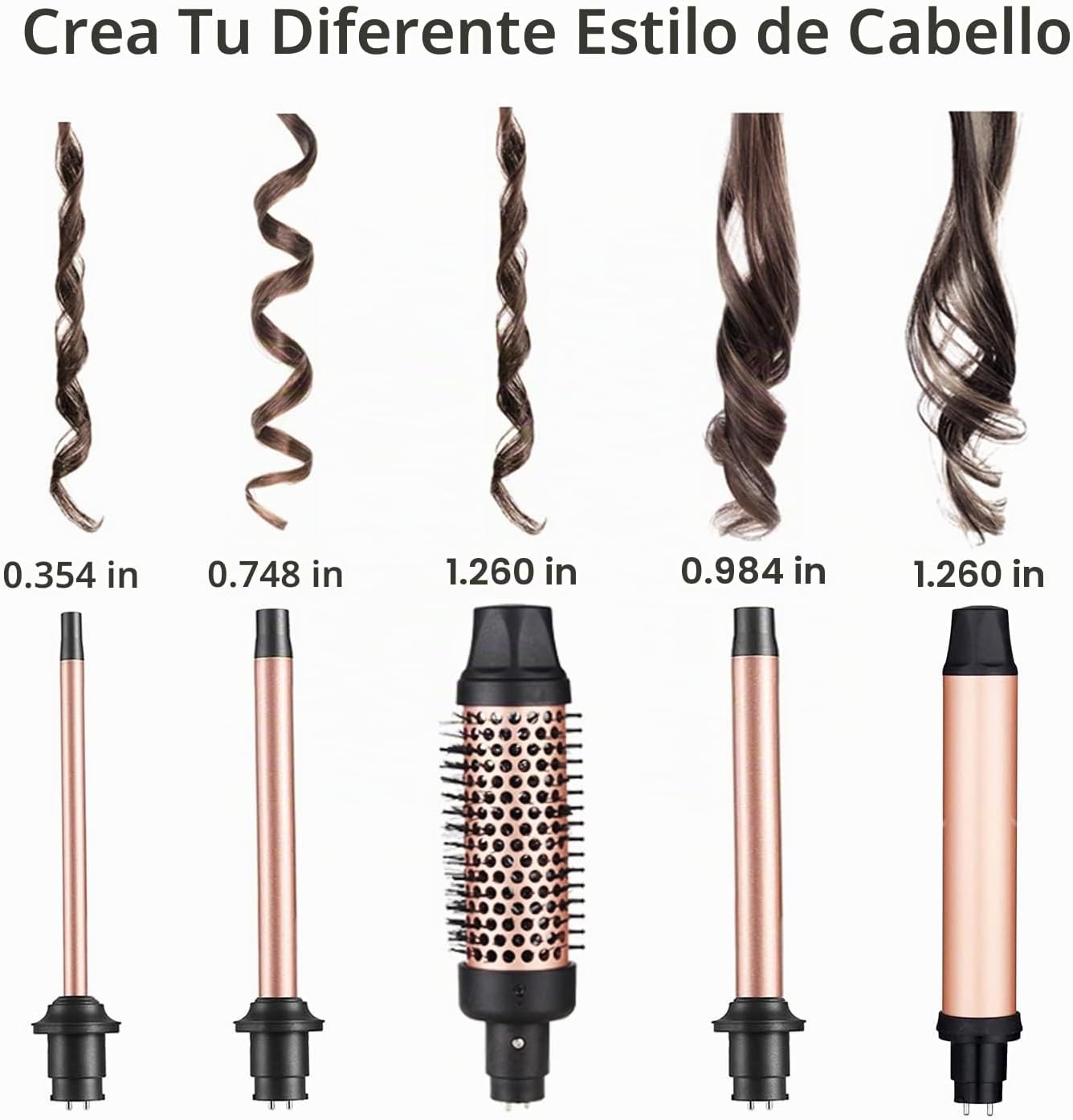 JAETON Juego de Rizador de Cabello con Varita Rizador de Pelo (M) |...