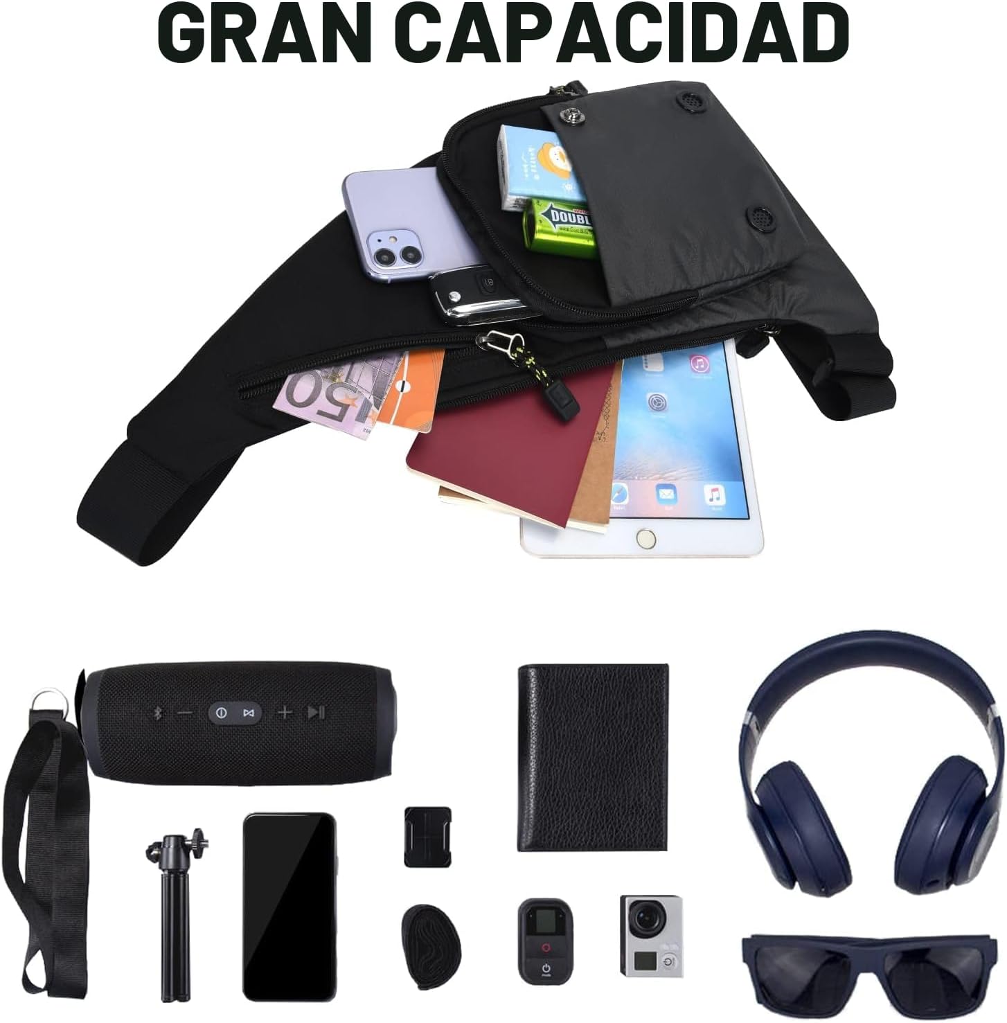Peicees Bolso Bandolera Impermeable Bolsa Cruzada Para Hombres Moch...