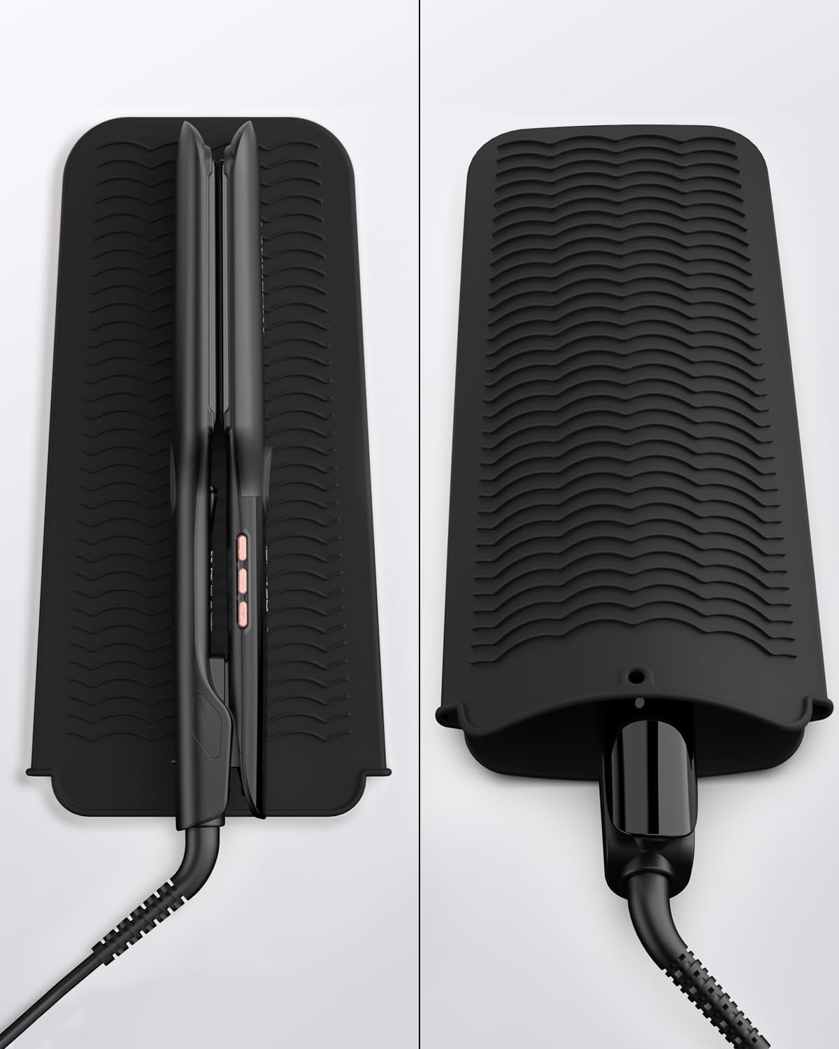 Annlary Plancha de pelo de 1.75 pulgadas con bolsa de silicona resi...