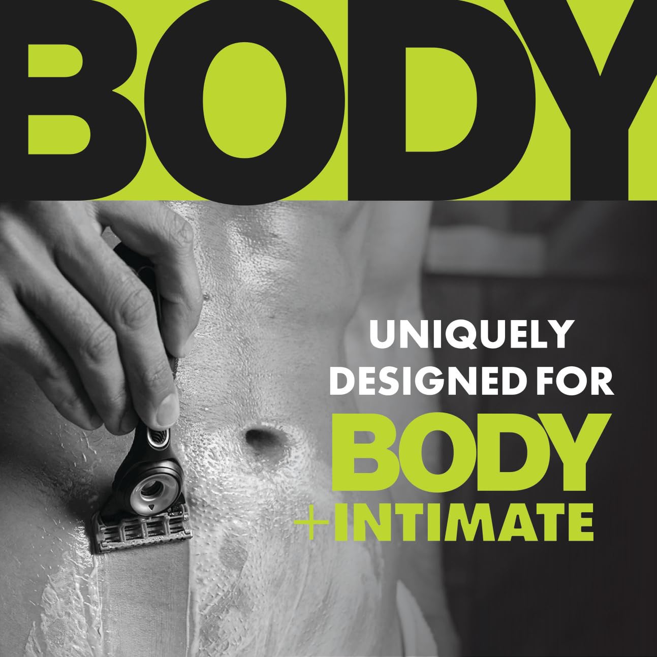 Gillette Labs Body + Intimate Razor For Men Handle + 4 recambios de...