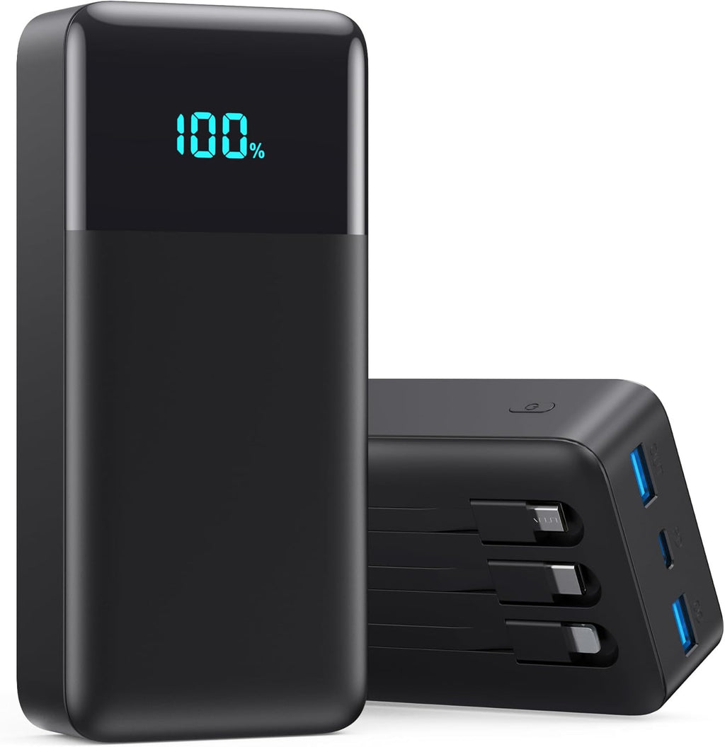 Cargador Portátil 60800mAh Banco de Energía con 3 Cables Integrados...