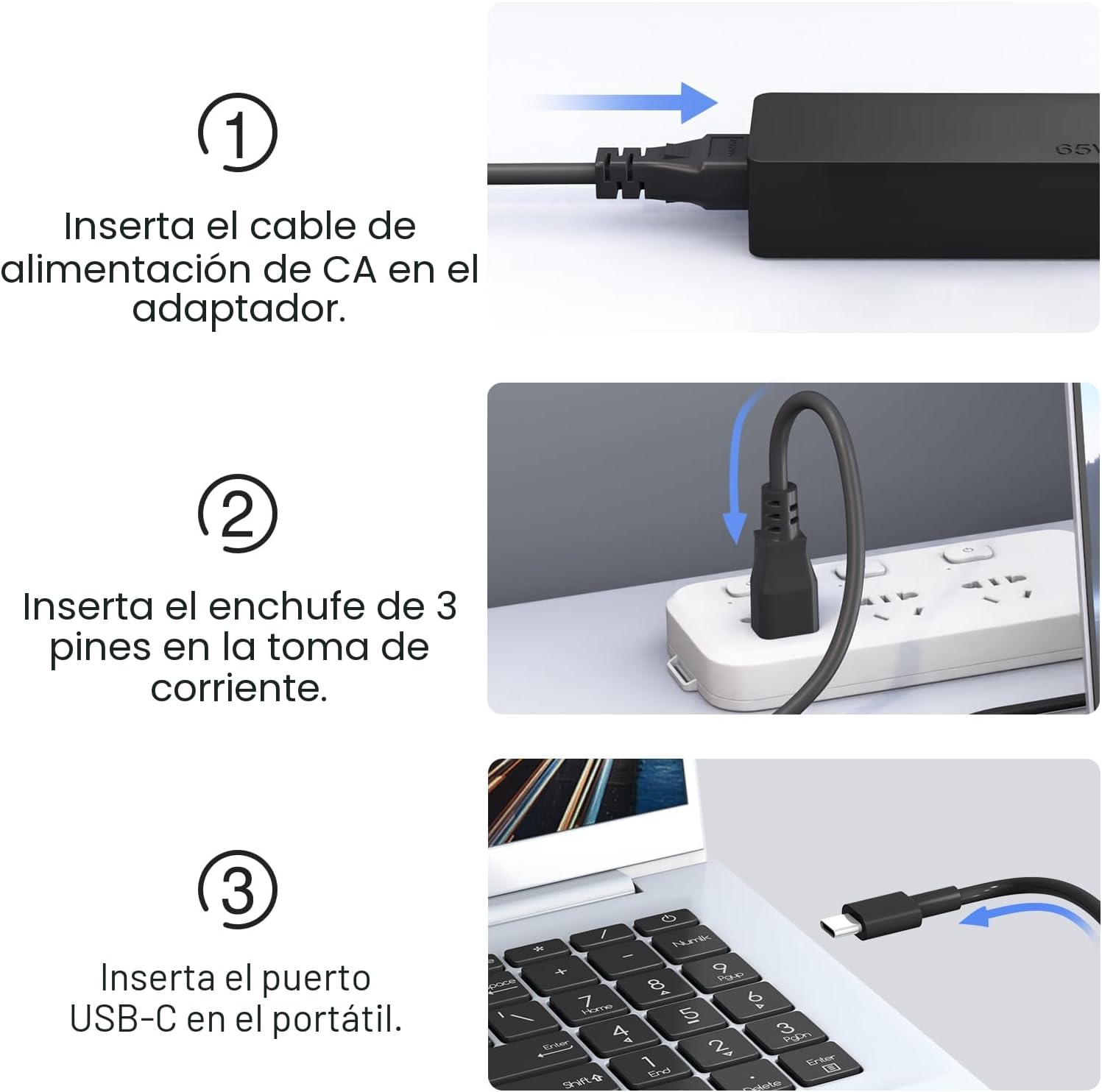 Dzytnsy Cargador USB C de 65 W compatible con Lenovo Thinkpad\/Yoga...