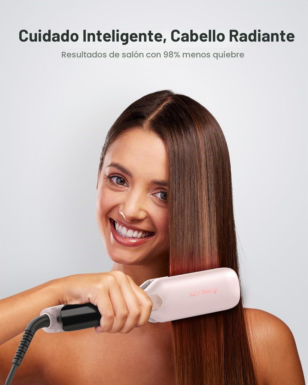 ANNLARY Plancha para el cabello, plancha plana de 1.75 pulgadas con...