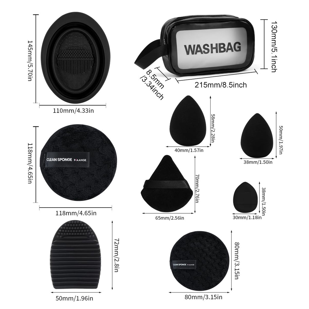 MAANGE Juego de 49 brochas de maquillaje, juego de herramientas de...