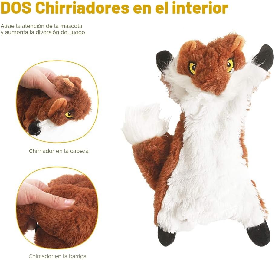 Juguetes chirriantes para perros, sin relleno, paquete de juguetes...