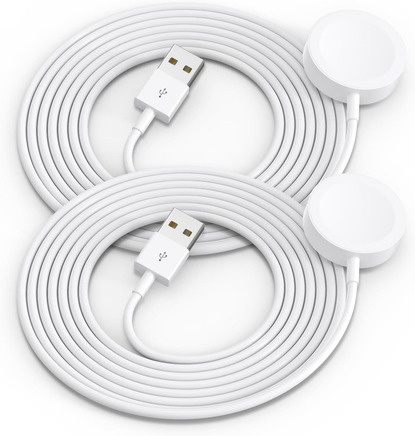 2 paquetes de 2 m\/6.6 pies para cargador de Apple Watch USB magnét...