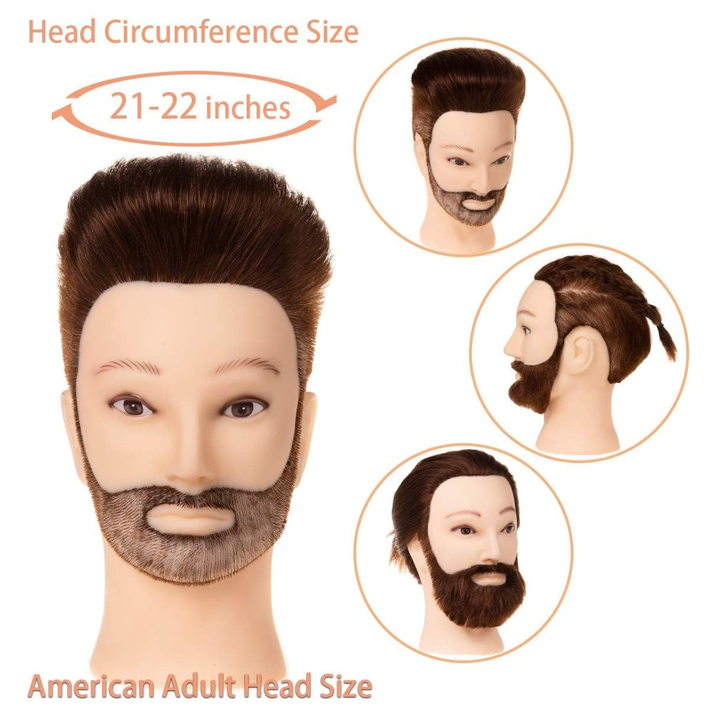 Yiifiulyn Cabeza de maniquí de peluquero macho, cabeza de maniquí d...