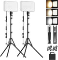 Anautin - Paquete de 2 luces LED de video, iluminación de fotografí...