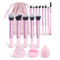MAANGE Juego de 16 brochas de maquillaje de viaje para polvo líquid...