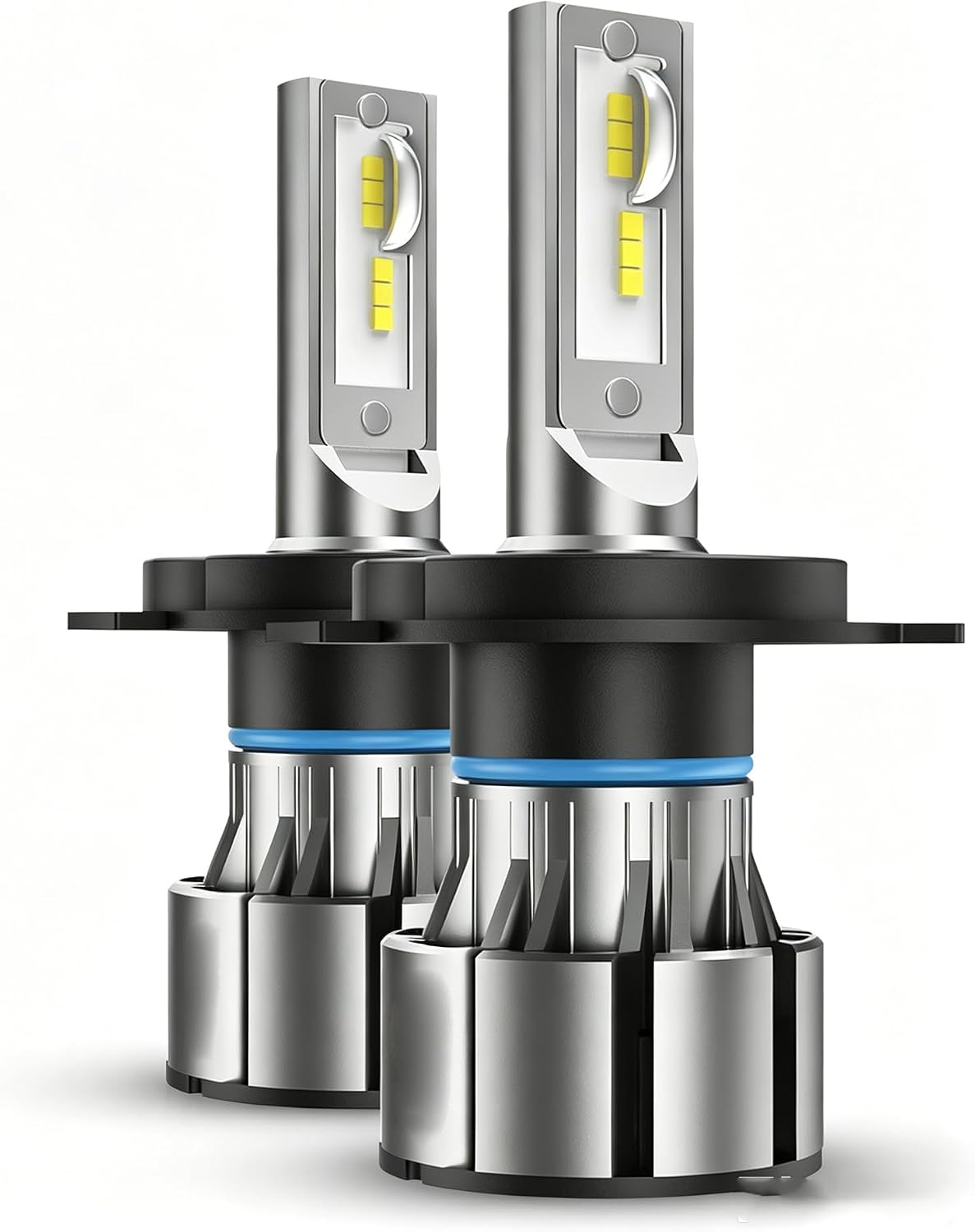 Luces LED H4 para automóvil, bombillas para faros delanteros, 40000...