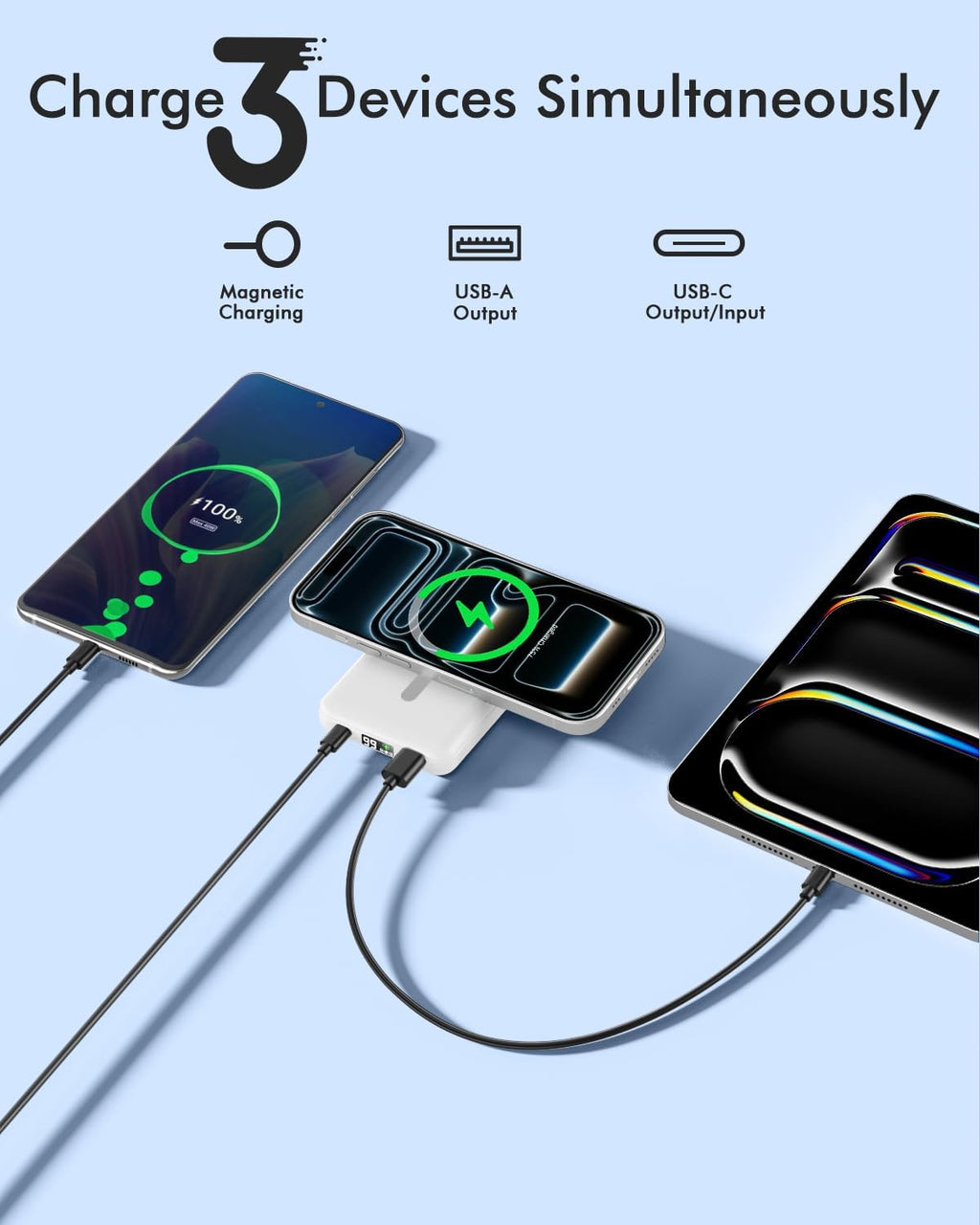 podoru Magsafe Power Bank, cargador portátil magnético de 10000 mAh...