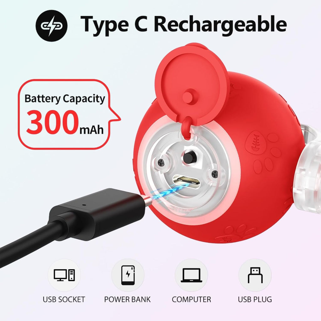 Yaruiguang Juguete para gatos con bola móvil automática 2 en 1 con...