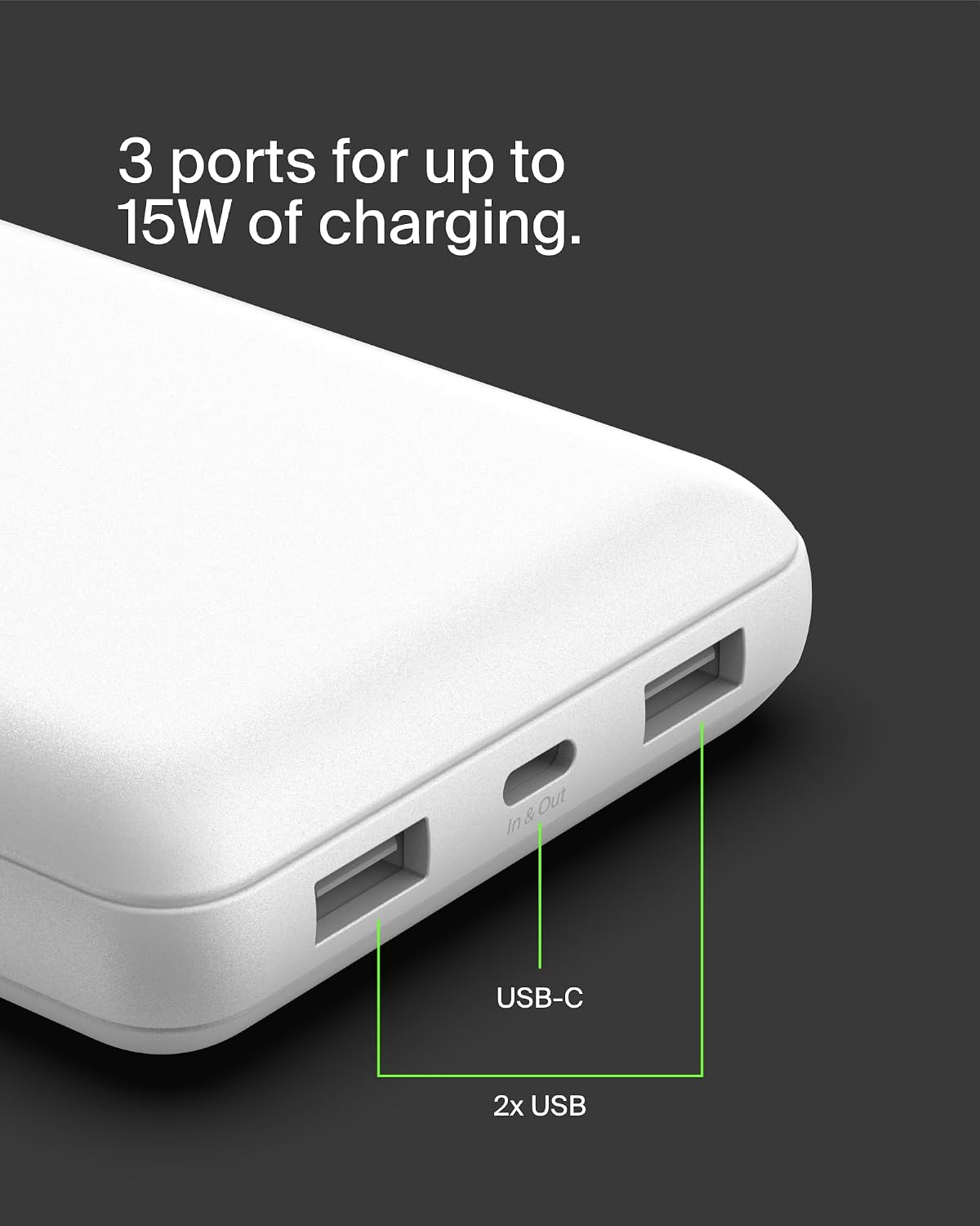 Cargador portátil Belkin, banco de energía USB C de 20000 mAh con 1...