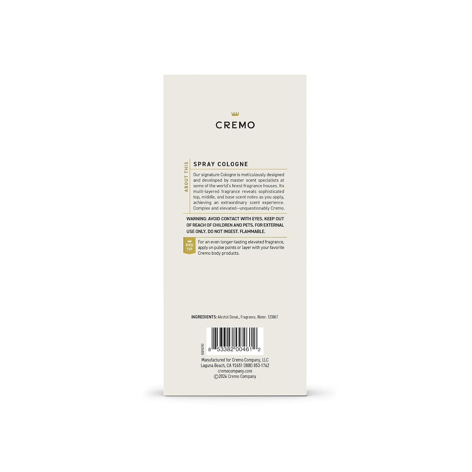 Cremo Cologne For Men - Spray de colonia para hombre de cedro azul...