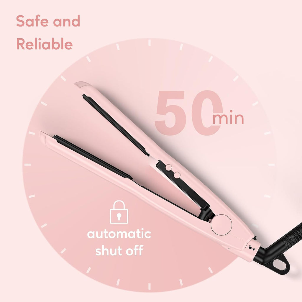 Terviiix Mini plancha plana para el cabello, temperatura ajustable,...