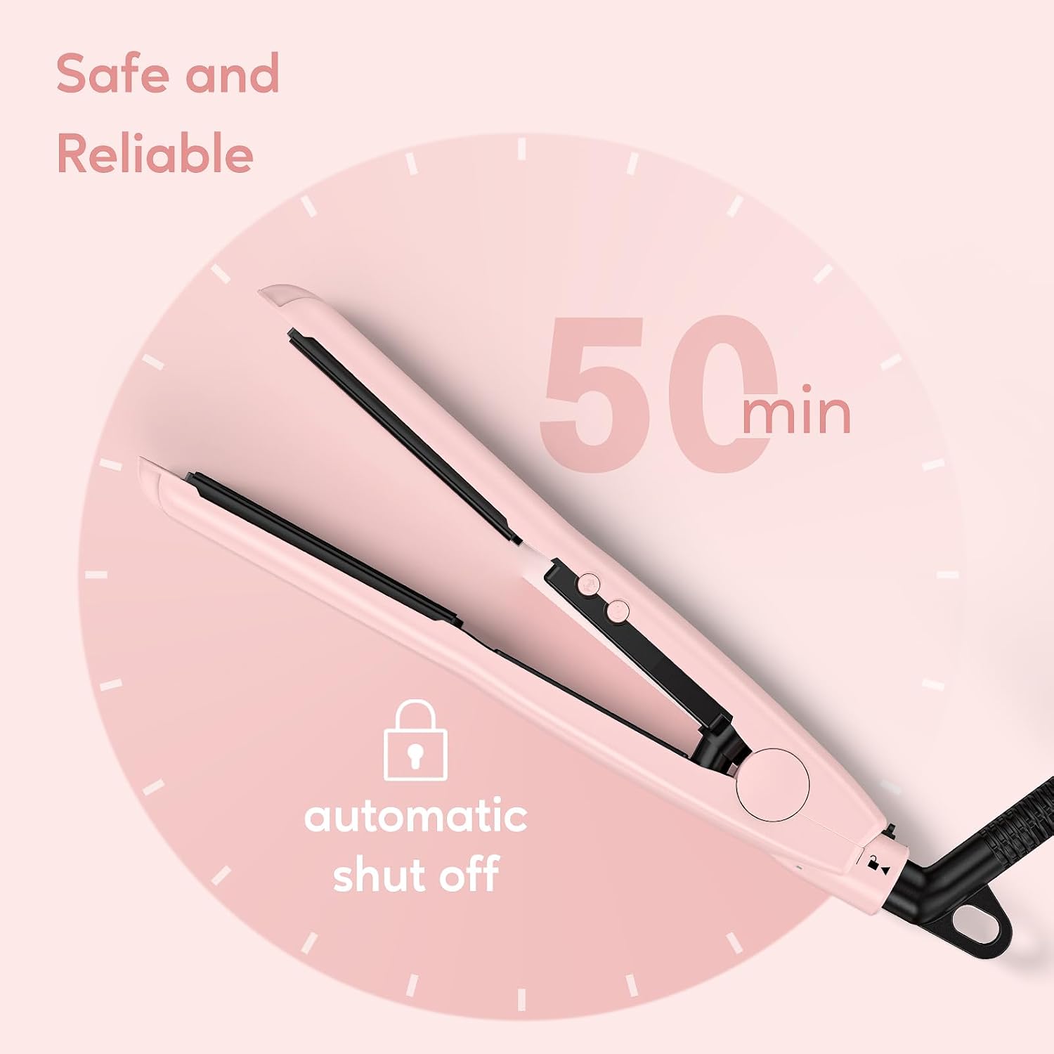 Terviiix Mini plancha plana para el cabello, temperatura ajustable,...