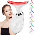 Masajeador facial de terapia de luz roja para cara y cuello, 7 colo...