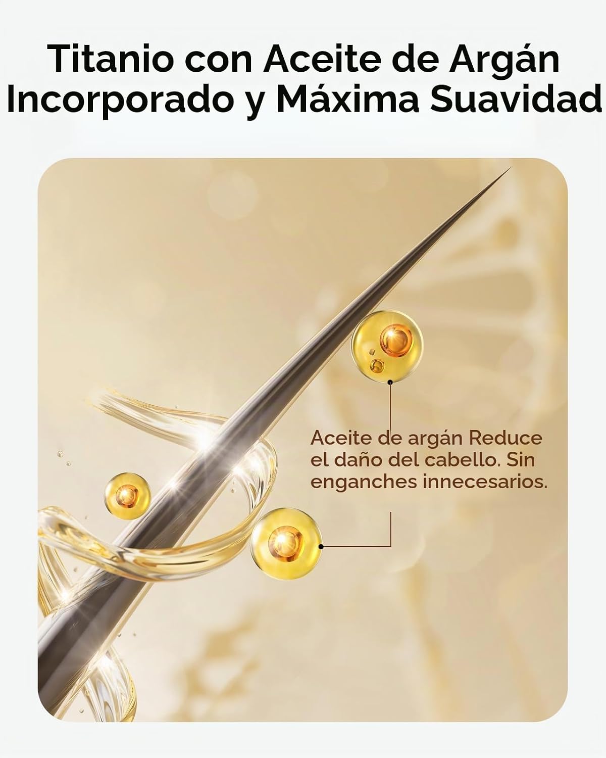 Plancha de titanio para cabello natural, plancha de pelo de 2 pulga...
