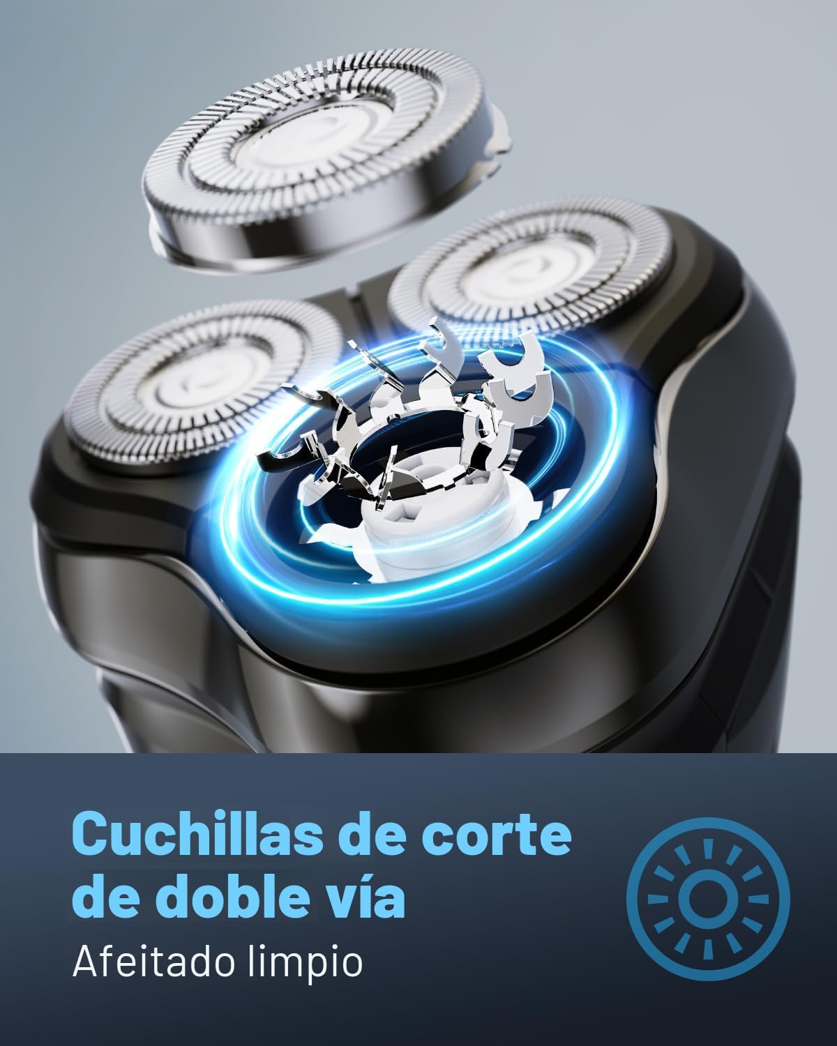 Maquinilla de afeitar eléctrica para hombres inalámbrica: afeitador...