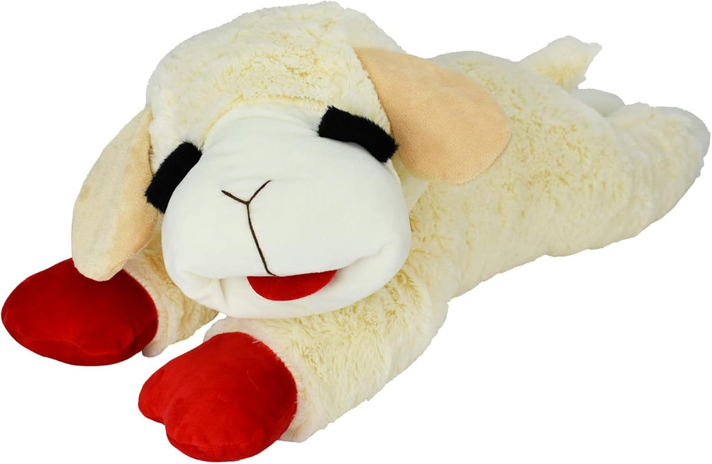 Multipet Licenciado oficialmente Lamb Chop Jumbo White Pelush Dog T...