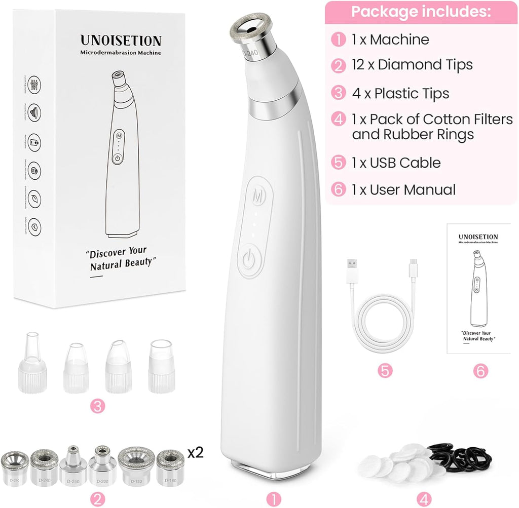 UNOISETION Máquina de Microdermoabrasión de Diamante, Removedor Por...