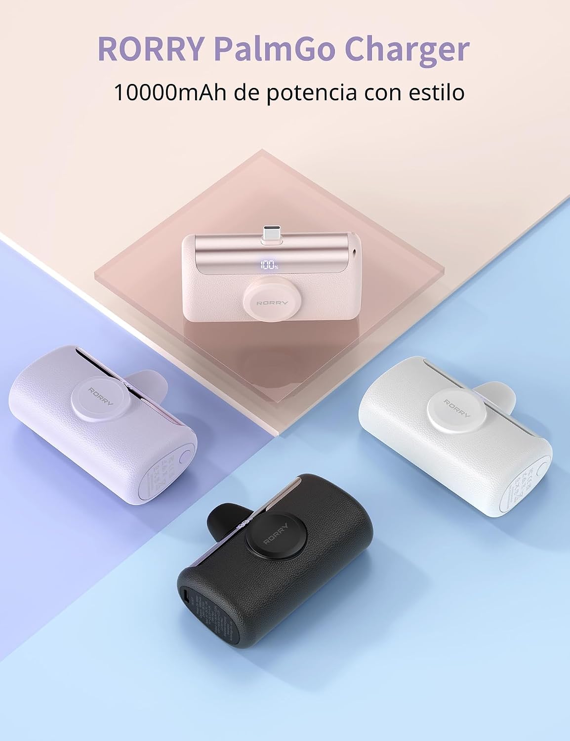 RORRY PalmGo Cargador portátil, 10000mAh PD 22.5W carga rápida mini...