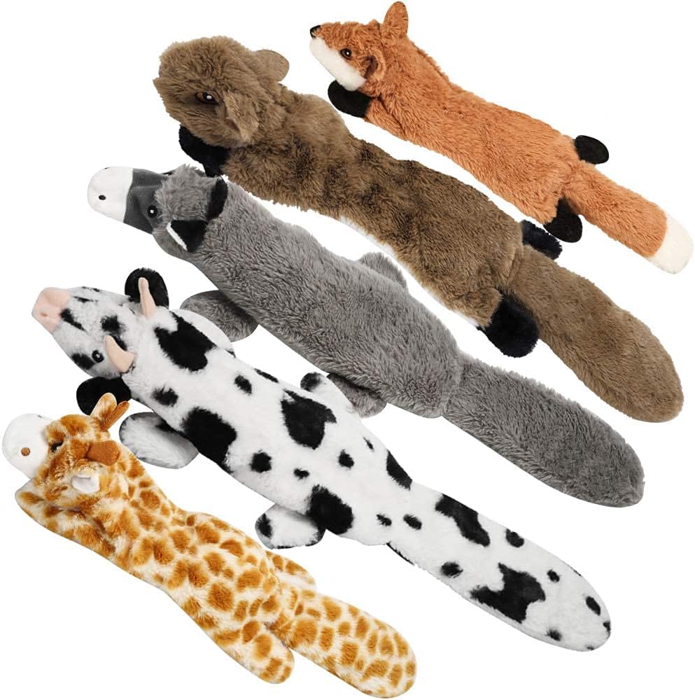 Nocciola Juguetes chirriantes para perros, 5 juguetes de peluche ar...