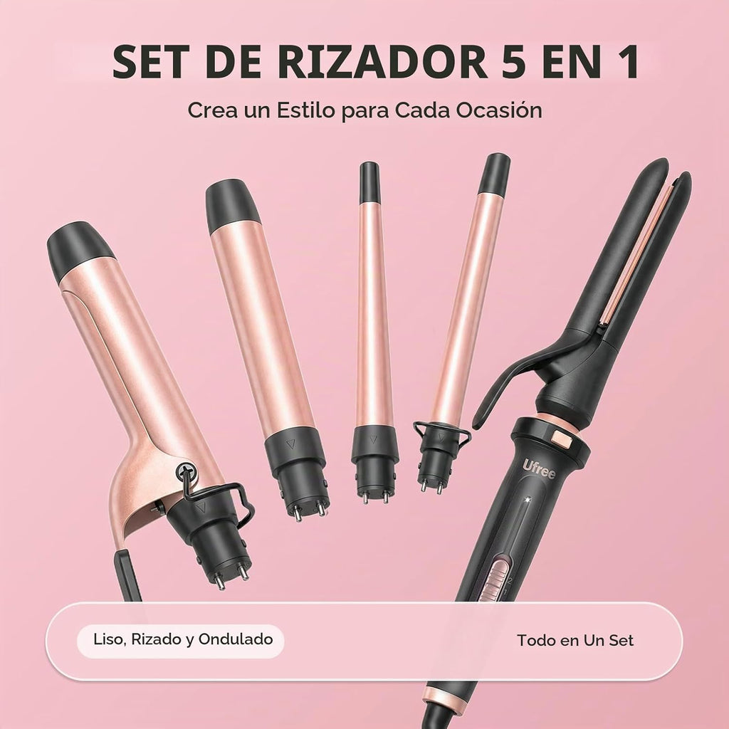 Ufree Rizador 5 en 1 con cilindros de cerámica intercambiables (0.3...